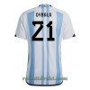 Argentina Dybala 21 Hjemme VM 2022 - Herre Fotballdrakt